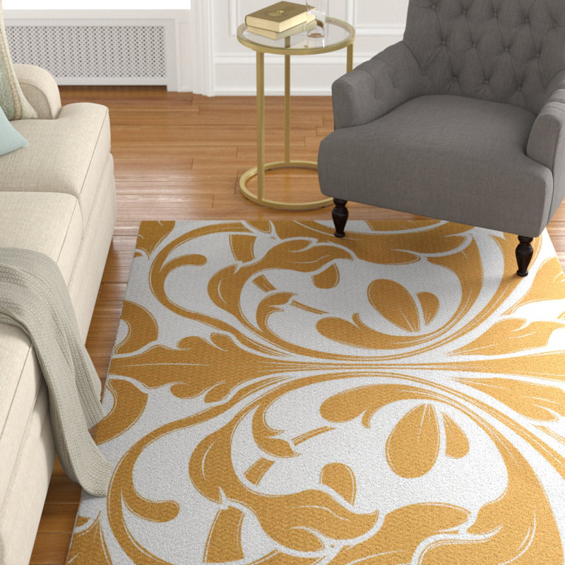 Charlton Home Tisa Yellow Indoor/Outdoor Area Rug Wayfair